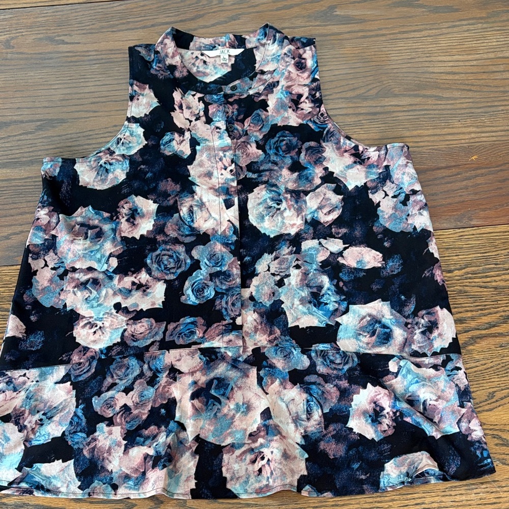Jack by BB Dakota Floral Tank Top in Blue and Pink